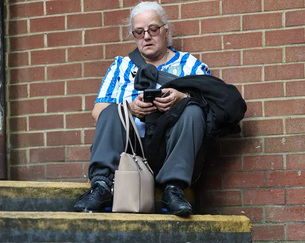 stock image Sheffield Wednesday fans arrive during the Sky Bet Championship match Sheffield Wednesday vs Leeds United at Hillsborough, Sheffield, United Kingdom, 23rd August 2024