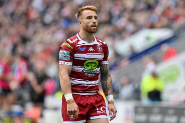 Wigan Warriors 'dan Adam Keighran Betfred Süper Lig 23. Raundda Wigan Warriors' a karşı Hull FC maçı sırasında Wigan Stadyumu, Wigan, Birleşik Krallık, 25 Ağustos 2024