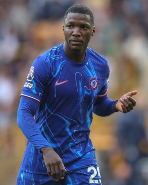 Chelsea 'den Moiss Caicedo Premier Lig karşılaşmasında Wolverhampton Wanderers Chelsea' ye karşı Molineux, Wolverhampton, Birleşik Krallık, 25 Ağustos 2024