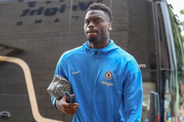 Chelsea 'den Benot Badiashile, Premier Lig karşılaşmasında Wolverhampton Wanderers ile Chelsea arasında 25 Ağustos 2024' te Molineux, Wolverhampton, İngiltere 'de karşılaşacak.