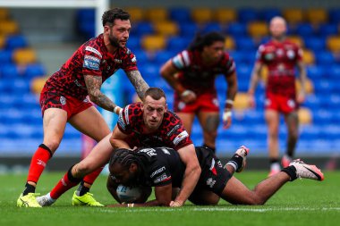 Londra Broncos takımından Iliess Macani, 25 Ağustos 2024 'te Plough Lane, Wimbledon, İngiltere' de oynanan 23.