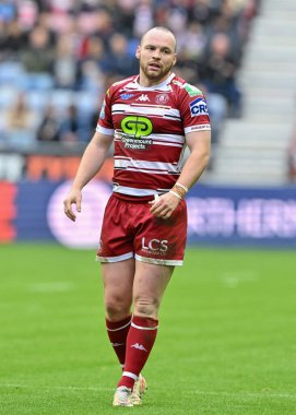 Wigan Warriors 'dan Liam Marshall Betfred Süper Lig 23. Raundda Wigan Warriors' a karşı Hull FC maçı sırasında Wigan Stadyumu, Wigan, Birleşik Krallık, 25 Ağustos 2024