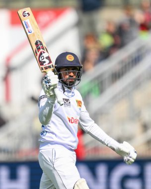 Kamindu Mendis, İngiltere 'den Joe Root tarafından 24 Ağustos 2024' te Old Trafford, Manchester, Birleşik Krallık 'ta İngiltere' den Gus Atkinson 'a karşı 1. Rothesay Test Maçı 4.