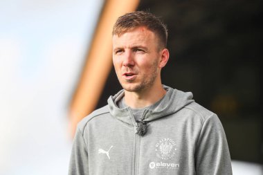 Blackpool 'dan Lee Evans, 24 Ağustos 2024' te İngiltere 'deki Abbey Stadyumu' nda oynanan Cambridge United-Blackpool maçından sonra bir röportaj verdi.