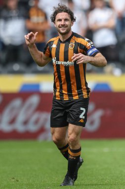 Lewis Coyle of Hull City during the Sky Bet Championship match Hull City vs Millwall at MKM Stadium, Hull, United Kingdom, 24th August 2024 clipart