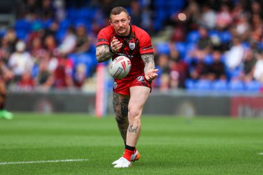 Leopar Leoparlar takımından Josh Charnley, 25 Ağustos 2024 'te Plough Lane, Wimbledon, İngiltere' de oynanan 23.