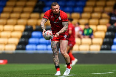 Leopar Leoparlar takımından Josh Charnley, 25 Ağustos 2024 'te Plough Lane, Wimbledon, İngiltere' de oynanan 23.