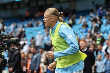 Manchester City 'den Erling Haaland Premier League maçında ısınma turunda Manchester City ile Ipswich Town arasında 24 Ağustos 2024' te Etihad Stadyumu 'nda karşılaşacak.