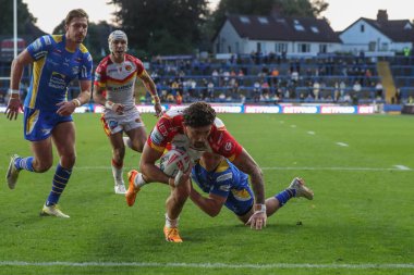 Katalan Ejderhaları 'ndan Arthur Romano, 23 Ağustos 2024' te Headingley Stadyumu, Leeds, İngiltere 'de oynanan Betfred Süper Lig 23.