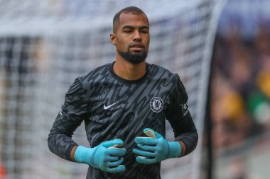 Chelsea 'den Robert Snchez Premier League maçında Wolverhampton Wanderers Chelsea' ye karşı Molineux, Wolverhampton, Birleşik Krallık, 25 Ağustos 2024