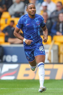 Chelsea 'den Christopher Nkunku Premier Lig karşılaşmasında Wolverhampton Wanderers Chelsea' ye karşı Molineux, Wolverhampton, Birleşik Krallık, 25 Ağustos 2024