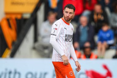 Blackpool takımından James Husband 24 Ağustos 2024 'te Cambridge, Cambridge' deki Abbey Stadyumu 'nda oynanan Cambridge United-Blackpool maçında