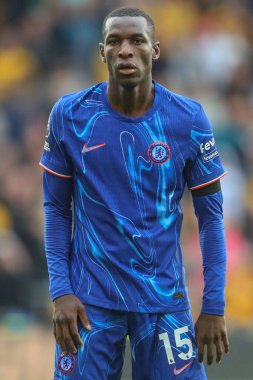 Chelsea 'den Nicolas Jackson Premier Lig karşılaşmasında Wolverhampton Wanderers Chelsea' ye karşı Molineux, Wolverhampton, Birleşik Krallık, 25 Ağustos 2024