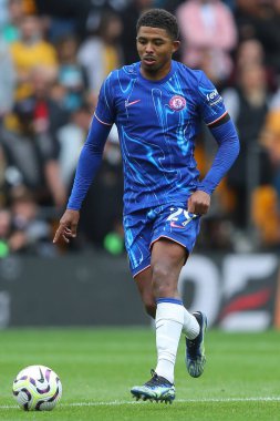 Chelsea 'den Wesley Fofana Premier League maçında Wolverhampton Wanderers Chelsea' ye karşı Molineux, Wolverhampton, Birleşik Krallık, 25 Ağustos 2024