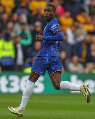 Chelsea 'den Nicolas Jackson Premier Lig karşılaşmasında Wolverhampton Wanderers Chelsea' ye karşı Molineux, Wolverhampton, Birleşik Krallık, 25 Ağustos 2024