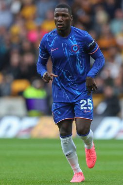 Chelsea 'den Moiss Caicedo Premier Lig karşılaşmasında Wolverhampton Wanderers Chelsea' ye karşı Molineux, Wolverhampton, Birleşik Krallık, 25 Ağustos 2024