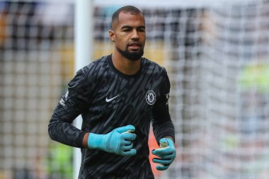 Chelsea 'den Robert Snchez Premier League maçında Wolverhampton Wanderers Chelsea' ye karşı Molineux, Wolverhampton, Birleşik Krallık, 25 Ağustos 2024