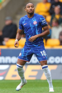Chelsea 'den Christopher Nkunku Premier Lig karşılaşmasında Wolverhampton Wanderers Chelsea' ye karşı Molineux, Wolverhampton, Birleşik Krallık, 25 Ağustos 2024