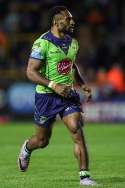 Warrington Wolves takımından Rodrick Tai 23. Betfred Süper Lig karşılaşmasında Castleford Tigers, Warrington Wolves 'a karşı, The Mend-A-Hose Jungle, Castleford, Birleşik Krallık, 23 Ağustos 2024