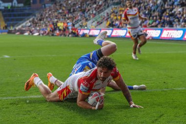 Katalan Ejderhaları 'ndan Arthur Romano, 23 Ağustos 2024' te Headingley Stadyumu, Leeds, İngiltere 'de oynanan Betfred Süper Lig 23.