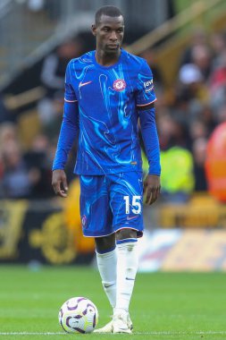 Chelsea 'den Nicolas Jackson Premier Lig karşılaşmasında Wolverhampton Wanderers Chelsea' ye karşı Molineux, Wolverhampton, Birleşik Krallık, 25 Ağustos 2024