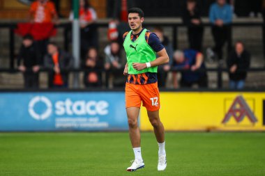 Blackpool 'dan Elkan Baggott 24 Ağustos 2024' te İngiltere, Cambridge 'deki Abbey Stadyumu' nda oynanan maç öncesi ısınma maçında Cambridge United ve Blackpool arasında oynanacak.