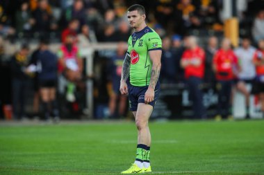 Warrington Wolves takımından John Bateman 23. Betfred Süper Lig karşılaşmasında Castleford Tigers 'a karşı Warrington Wolves, The Mend-A-Hose Jungle, Castleford, Birleşik Krallık, 23 Ağustos 2024