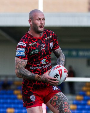 Leigh Leopar takımından Zak Hardaker, 25 Ağustos 2024 'te Plough Lane, Wimbledon, İngiltere' de oynanan 23.