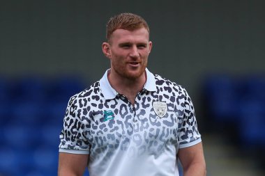 Leopards takımından Jack Hughes, 25 Ağustos 2024 'te Plough Lane, Wimbledon' da oynanan Betfred Süper Lig karşılaşması öncesinde The Cherry Red Records Stadyumu 'na geldi.