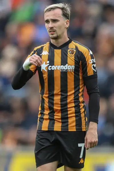 stock image Liam Millar of Hull City during the Sky Bet Championship match Hull City vs Millwall at MKM Stadium, Hull, United Kingdom, 24th August 2024