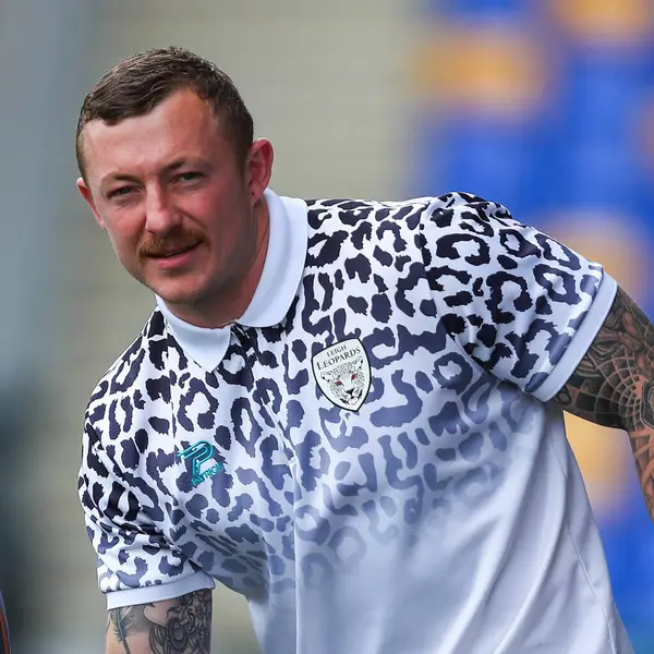 stock image Josh Charnley of Leigh Leopards arrives at The Cherry Red Records Stadium prior to the Betfred Super League Round 23 match London Broncos vs Leigh Leopards at Plough Lane, Wimbledon, United Kingdom, 25th August 2024