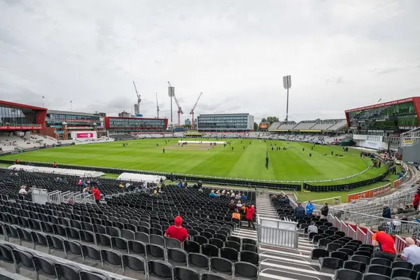 stock image A general view of Old Trafford Cricket ground ahead of the England Men v Sri Lanka 1st Rothesay Test Match Day 4 at Old Trafford, Manchester, United Kingdom, 24th August 2024