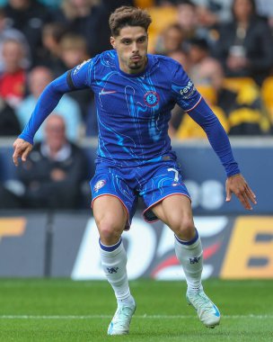 Chelsea 'den Pedro Neto Premier Lig karşılaşmasında Wolverhampton Wanderers Chelsea' ye karşı Molineux, Wolverhampton, Birleşik Krallık, 25 Ağustos 2024