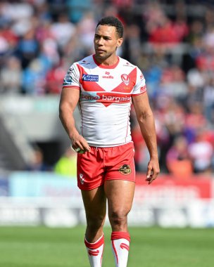 23. Betfred Süper Lig karşılaşması sırasında St. Helens - Hull KR maçı sırasında St Helens Stadyumu, St Helens, Birleşik Krallık, 24 Ağustos 2024