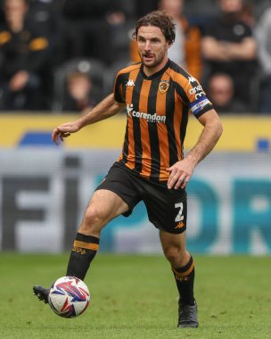 Lewis Coyle of Hull City during the Sky Bet Championship match Hull City vs Millwall at MKM Stadium, Hull, United Kingdom, 24th August 2024 clipart