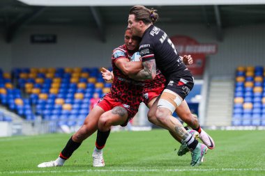 Londra Broncos takımından Jarred Bassett, 25 Ağustos 2024 'te Plough Lane, Wimbledon, İngiltere' de oynanan 23.