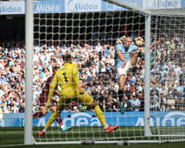 Manchester City 'den Erling Haaland 24 Ağustos 2024' te Etihad Stadyumu 'nda Manchester City ile Ipswich Town arasındaki Premier League maçında gol attı.