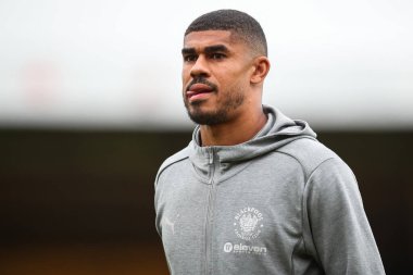 Blackpool takımından Ashley Fletcher, 24 Ağustos 2024 'te Cambridge, Cambridge, İngiltere' deki Abbey Stadyumu 'nda oynanan Cambridge United - Blackpool maçı öncesinde geldi.