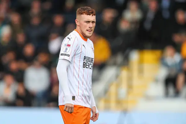 stock image Sonny Carey of Blackpool during the Sky Bet League 1 match Cambridge United vs Blackpool at Abbey Stadium, Cambridge, United Kingdom, 24th August 2024