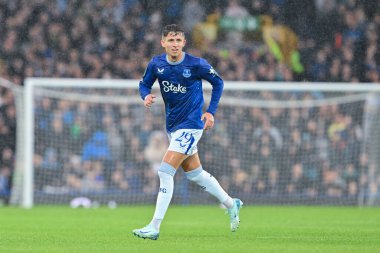 Everton 'dan Jesper Lindstrm Carabao Kupası maçı sırasında Everton, Doncaster Rovers' a karşı Goodison Park, Liverpool, Birleşik Krallık, 27 Ağustos 2024
