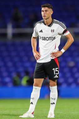 Carabao Kupası karşılaşmasında Fulham 'dan Jorge Cuenca, Birmingham City' ye karşı St Andrews, Birmingham, Birleşik Krallık, 27 Ağustos 2024