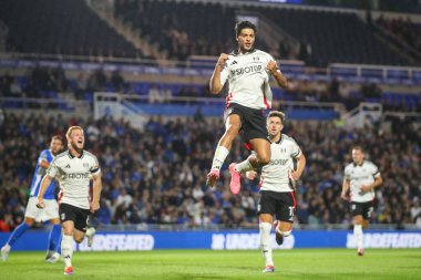 Fulham 'dan Ral Jimnez, Carabao Kupası maçında St.Andrews, Birmingham, Birmingham, Birleşik Krallık' ta oynanan maçta 0-1 kazanma hedefini kutluyor.