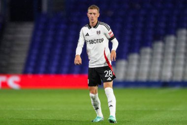 Fulham 'dan Jay Stansfield, Carabao Kupası maçı sırasında Birmingham City, Birmingham' a karşı St Andrews, Birmingham, Birleşik Krallık, 27 Ağustos 2024