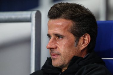 Marco Silva, Carabao Kupası karşılaşmasında Fulham teknik direktörü Birmingham City ile Fulham arasında 27 Ağustos 2024 'te St Andrews, Birmingham, İngiltere' de oynanan karşılaşma sırasında