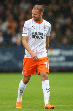 Blackpool 'dan Jordan Rhodes 24 Ağustos 2024' te Cambridge, Cambridge 'deki Abbey Stadyumu' nda oynanan Cambridge United-Blackpool maçında