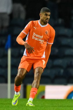 Blackpool 'dan Ashley Fletcher Carabao Kupası maçı sırasında Blackburn Rovers' a karşı Blackpool, Blackburn, Birleşik Krallık, 27 Ağustos 2024