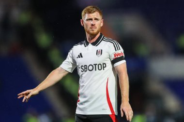 Carabao Kupası karşılaşmasında Fulham 'dan Harrison Reed, Birmingham City' ye karşı St Andrews, Birmingham, Birleşik Krallık, 27 Ağustos 2024