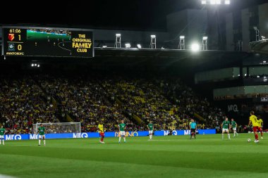 A general view of the Carabao Cup match Watford vs Plymouth Argyle at Vicarage Road, Watford, United Kingdom, 27th August 2024 clipart