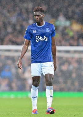 Everton 'dan Tim Iroegbunam Carabao Kupası maçında Everton, Doncaster Rovers' a karşı Goodison Park, Liverpool, Birleşik Krallık, 27 Ağustos 2024