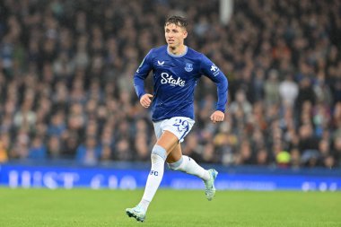 Everton 'dan Jesper Lindstrm Carabao Kupası maçı sırasında Everton, Doncaster Rovers' a karşı Goodison Park, Liverpool, Birleşik Krallık, 27 Ağustos 2024